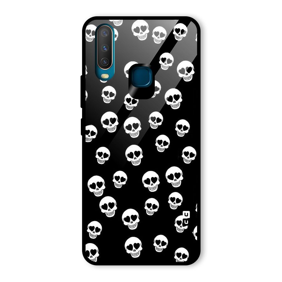 Skull Heart Glass Back Case for Vivo U10