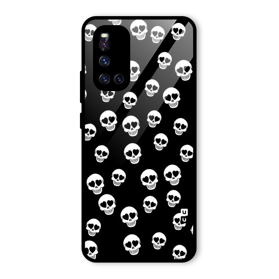 Skull Heart Glass Back Case for Vivo V19