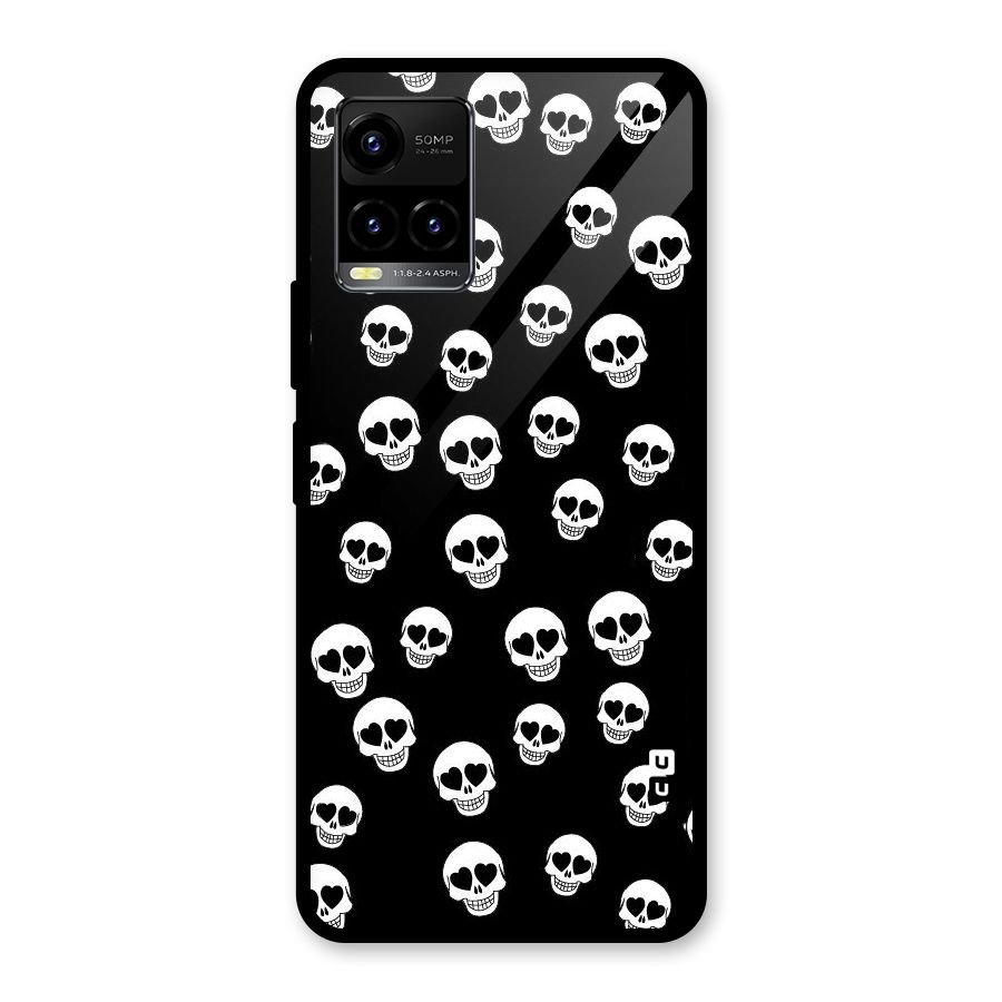 Skull Heart Glass Back Case for Vivo Y21T
