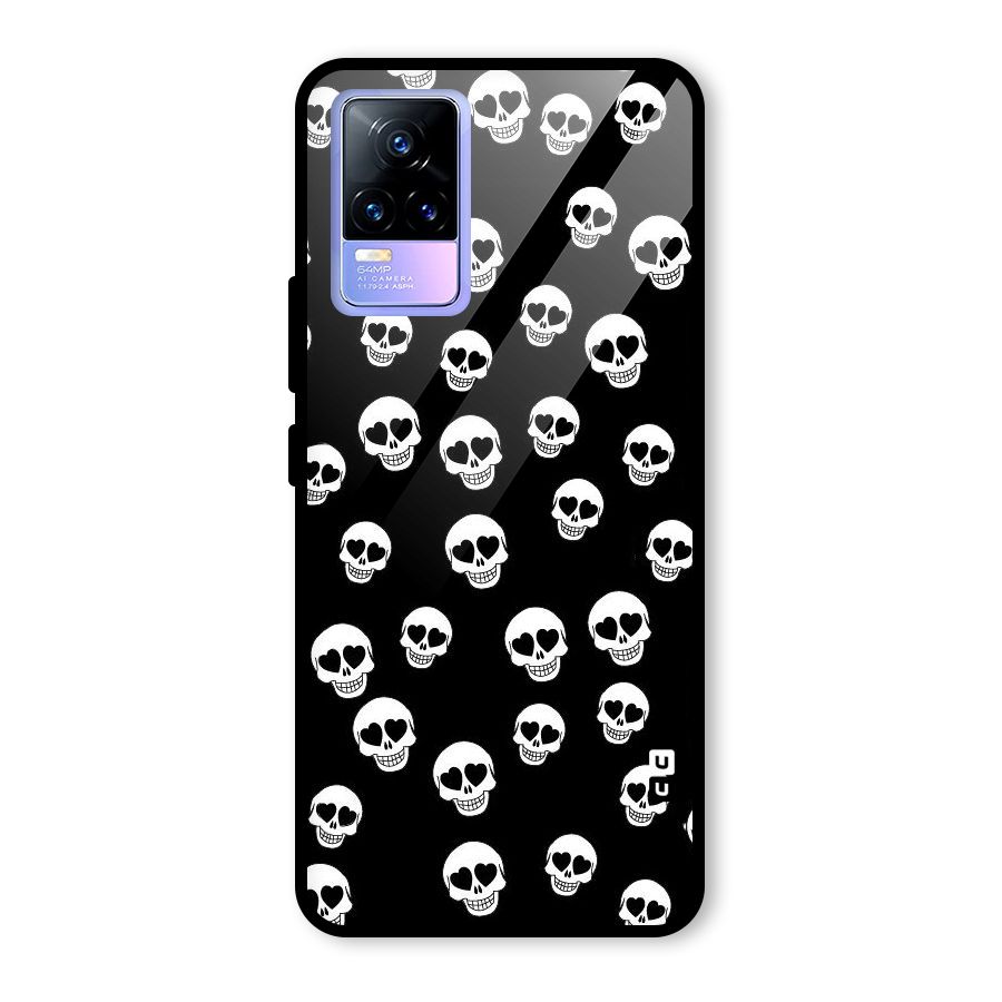 Skull Heart Glass Back Case for Vivo Y73