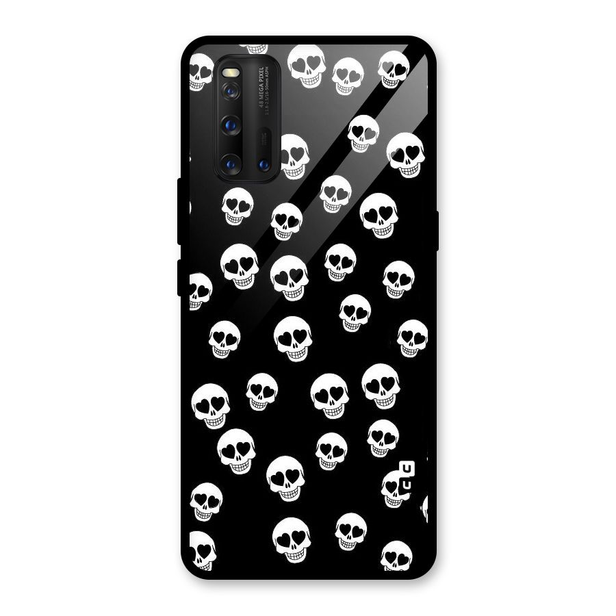 Skull Heart Glass Back Case for Vivo iQOO 3