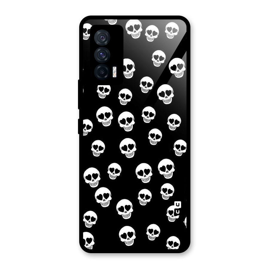 Skull Heart Glass Back Case for Vivo iQOO 7 5G