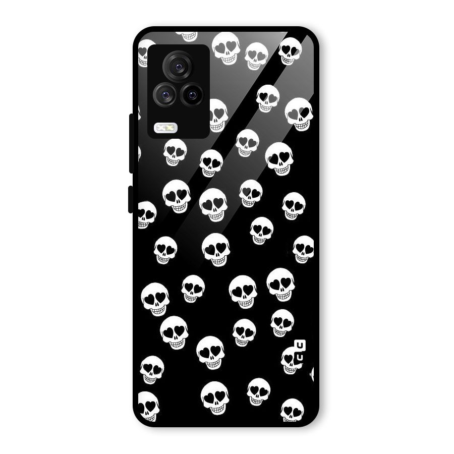 Skull Heart Glass Back Case for Vivo iQOO 7 Legend 5G