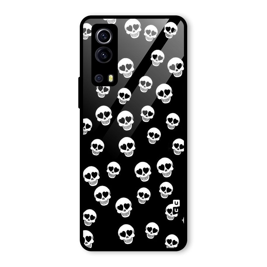Skull Heart Glass Back Case for Vivo iQOO Z3