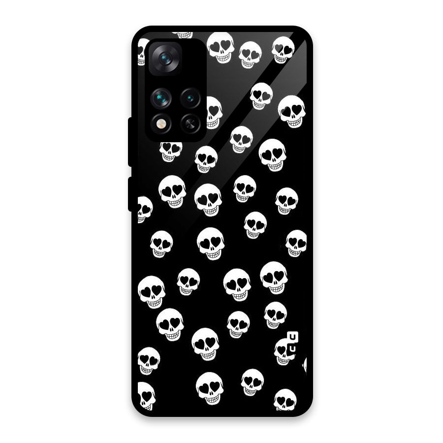 Skull Heart Glass Back Case for Xiaomi 11i HyperCharge 5G