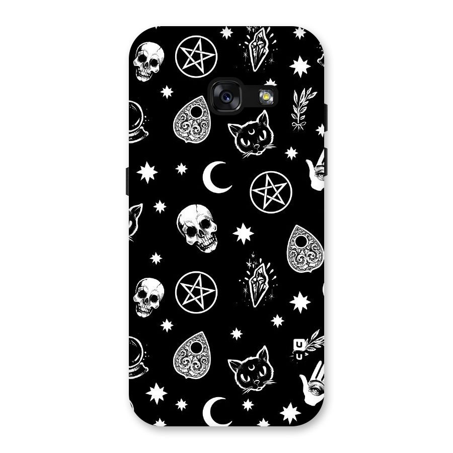 Skull Moon Design Back Case for Galaxy A3 (2017)
