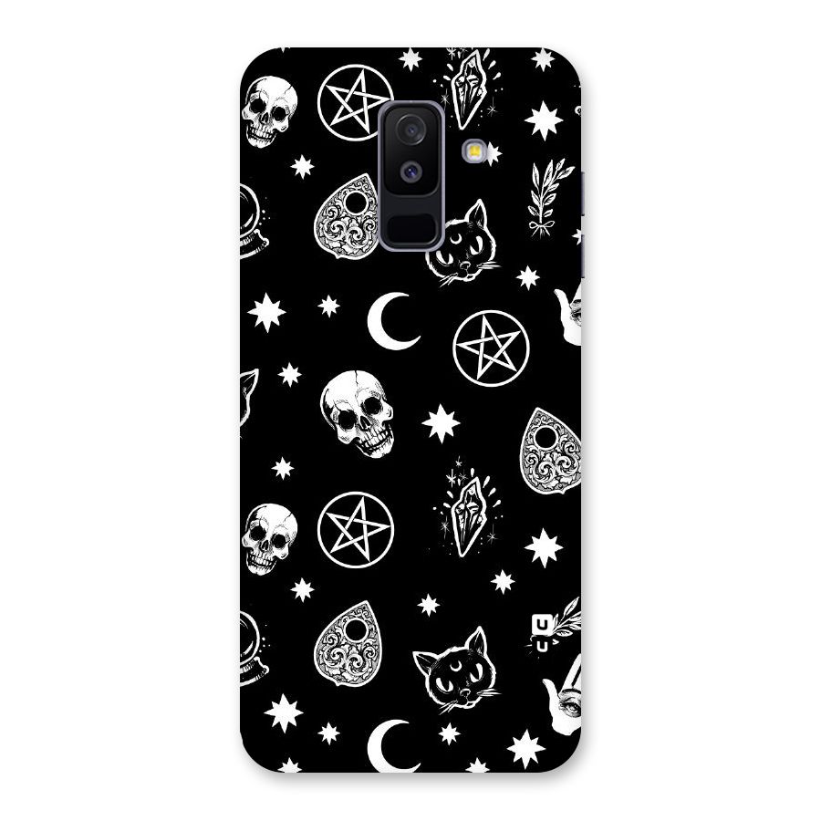 Skull Moon Design Back Case for Galaxy A6 Plus