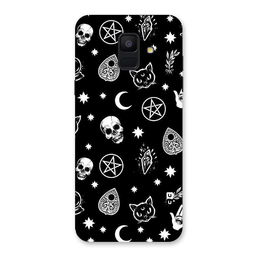 Skull Moon Design Back Case for Galaxy A6 (2018)