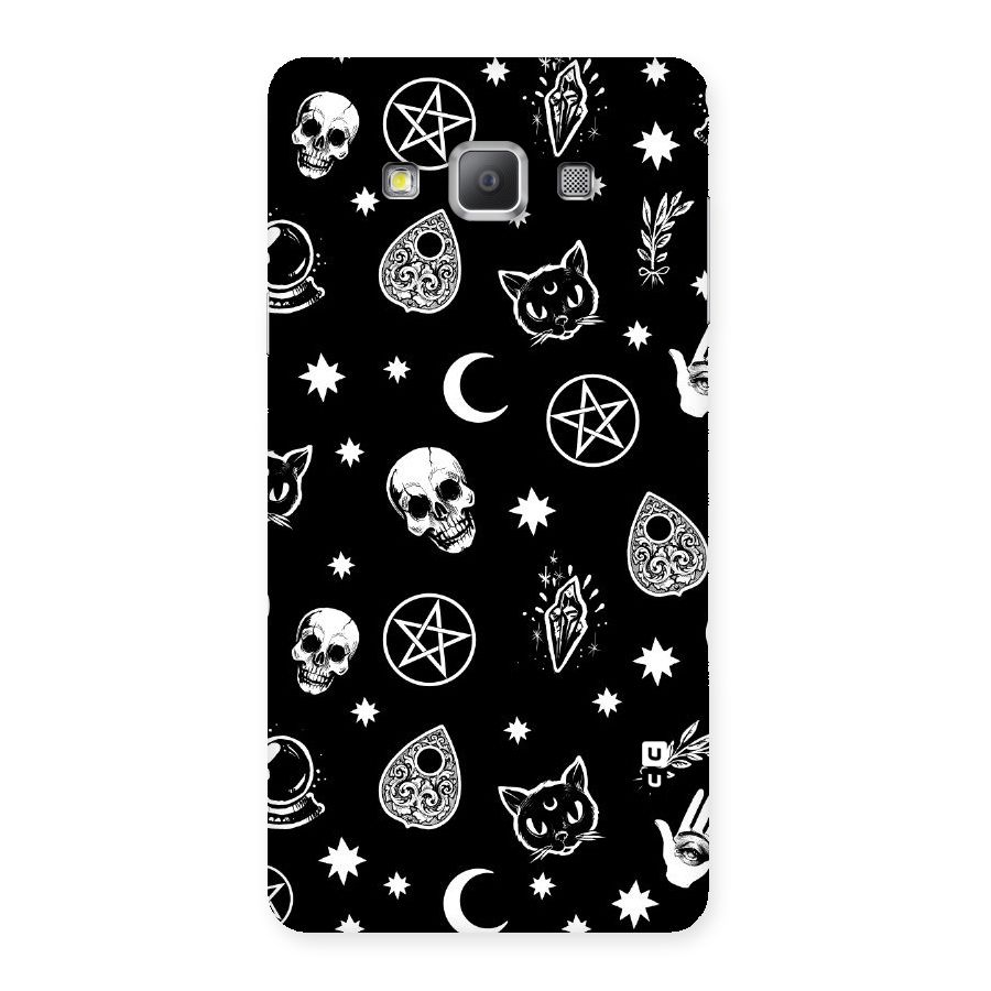Skull Moon Design Back Case for Galaxy A7