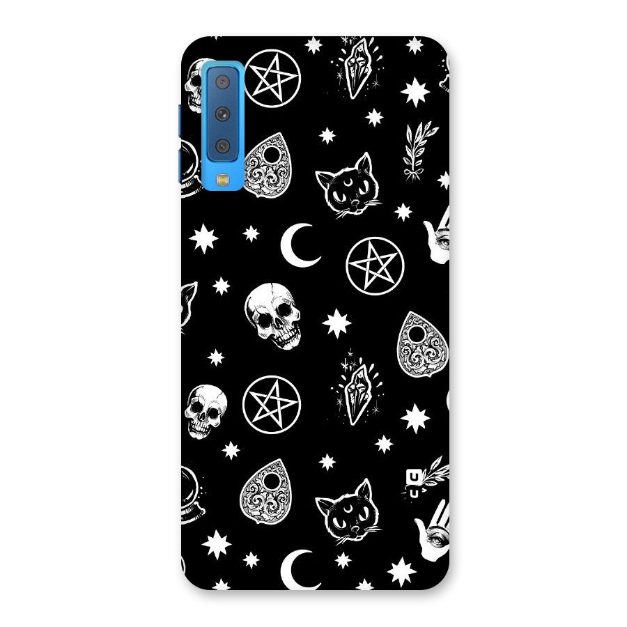 Skull Moon Design Back Case for Galaxy A7 (2018)