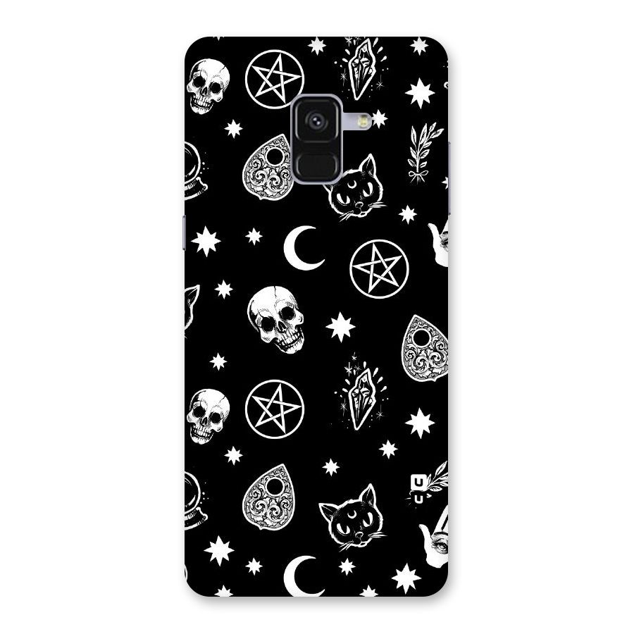 Skull Moon Design Back Case for Galaxy A8 Plus