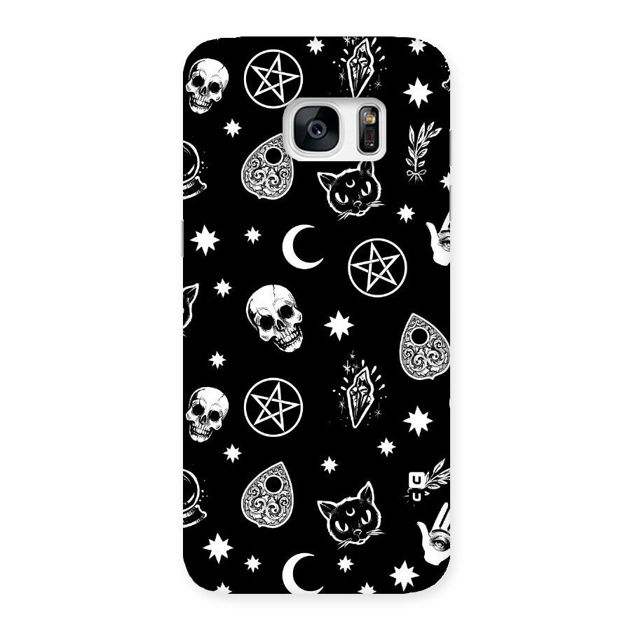 Skull Moon Design Back Case for Galaxy S7 Edge