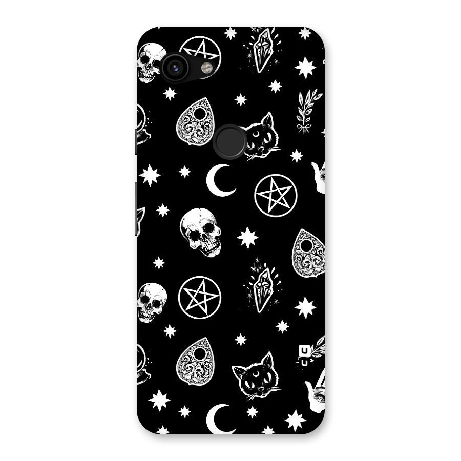 Skull Moon Design Back Case for Google Pixel 3a
