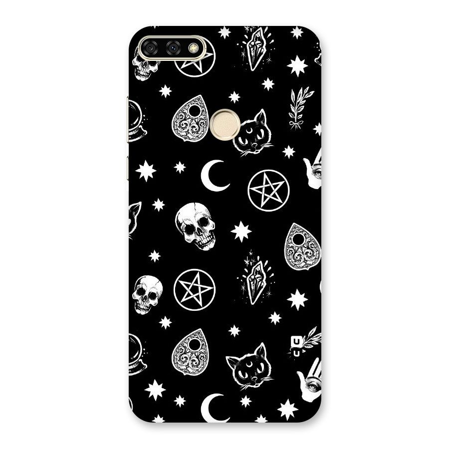 Skull Moon Design Back Case for Honor 7A
