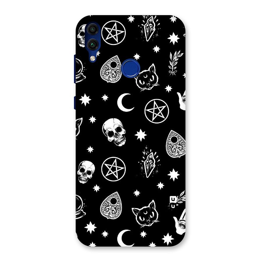 Skull Moon Design Back Case for Honor 8C