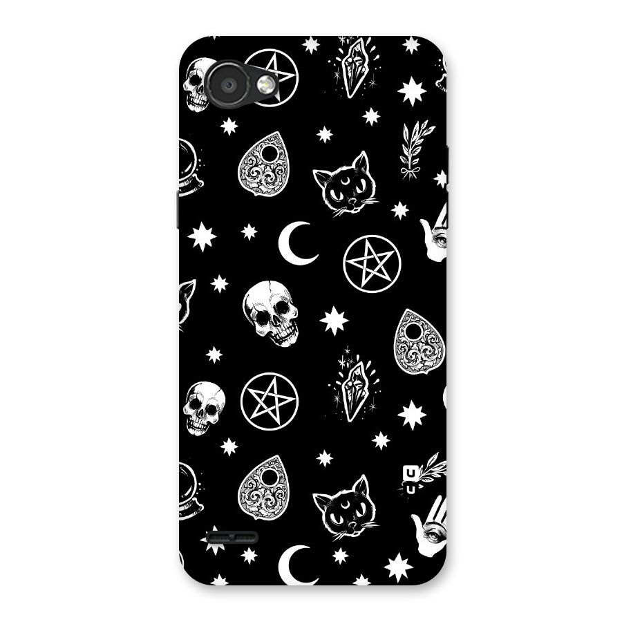 Skull Moon Design Back Case for LG Q6