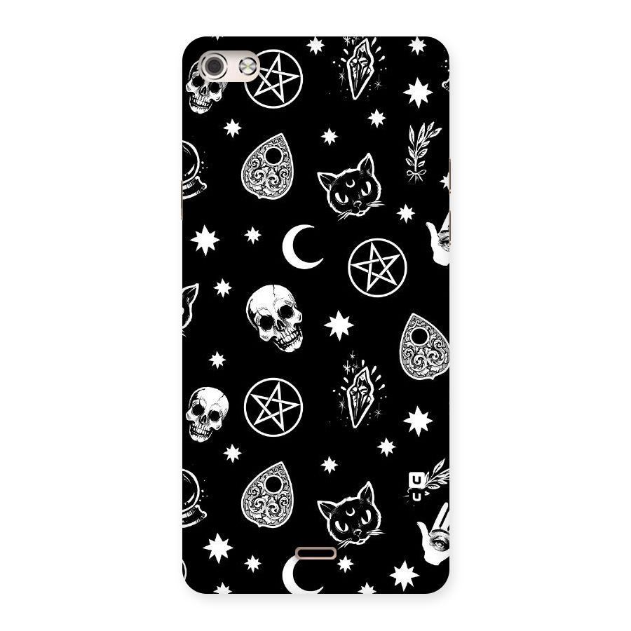 Skull Moon Design Back Case for Micromax Canvas Silver 5
