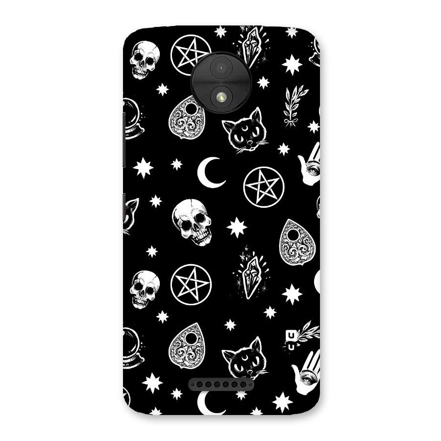 Skull Moon Design Back Case for Moto C