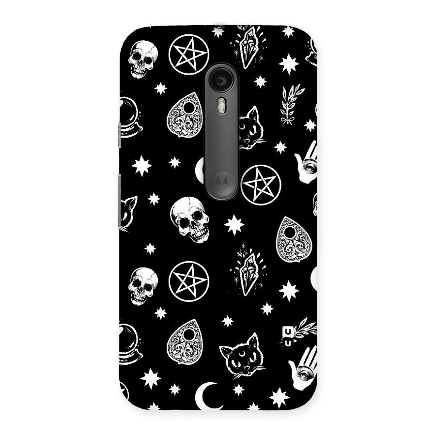 Skull Moon Design Back Case for Moto G Turbo