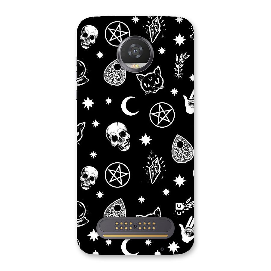 Skull Moon Design Back Case for Moto Z2 Play