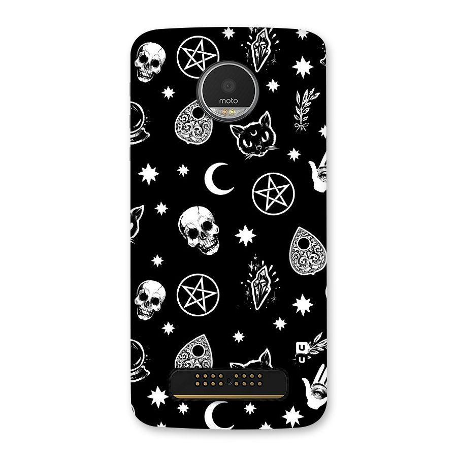 Skull Moon Design Back Case for Moto Z Play
