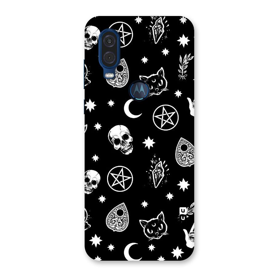 Skull Moon Design Back Case for Motorola One Vision