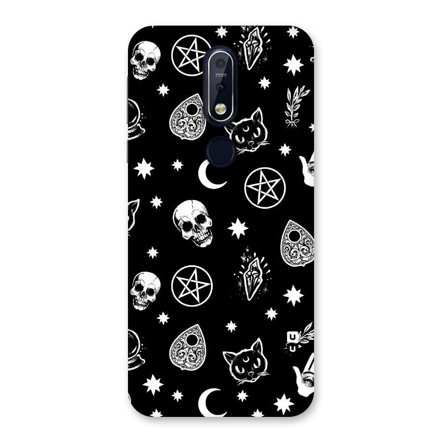 Skull Moon Design Back Case for Nokia 7.1