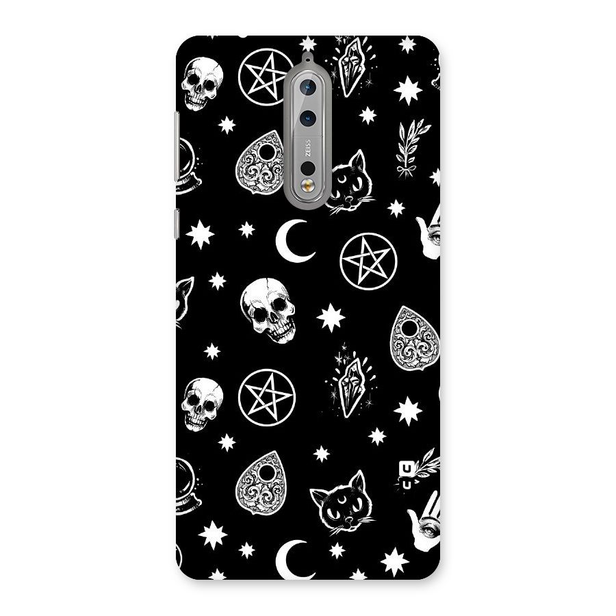 Skull Moon Design Back Case for Nokia 8