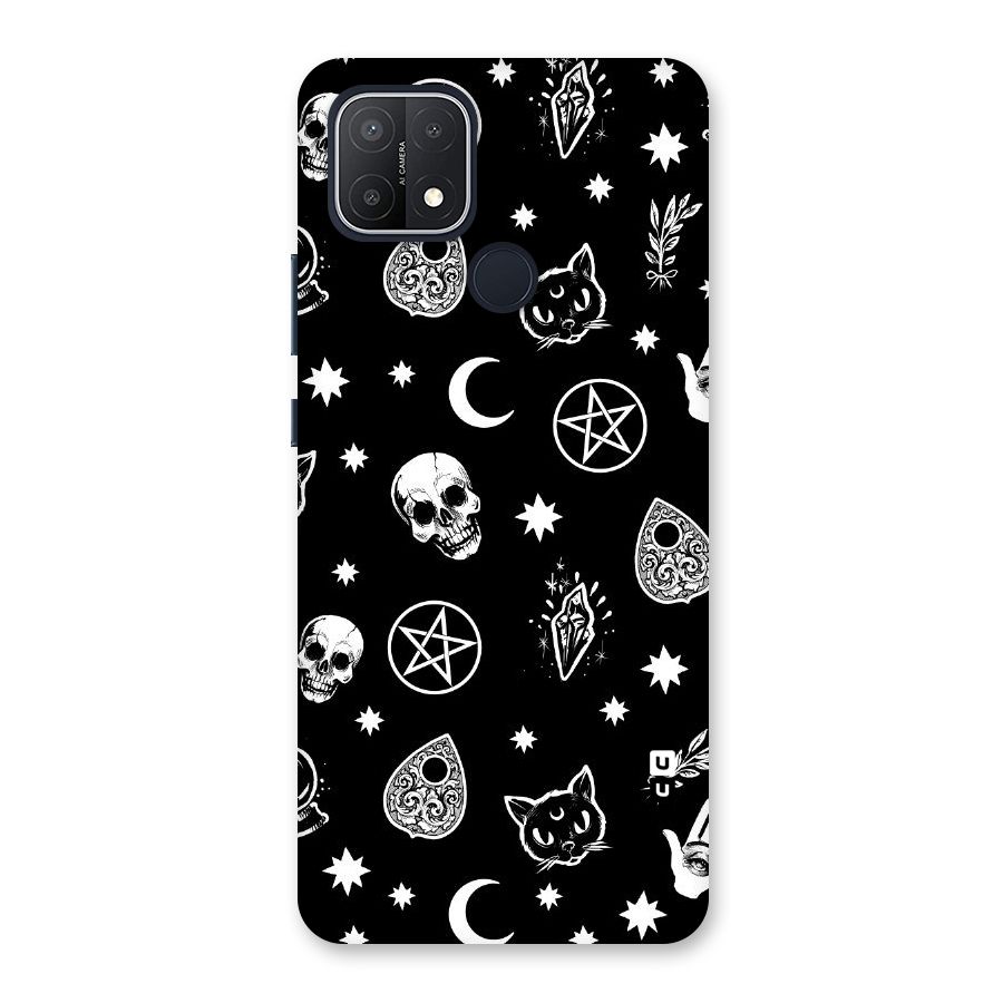 Skull Moon Design Back Case for Oppo A15s