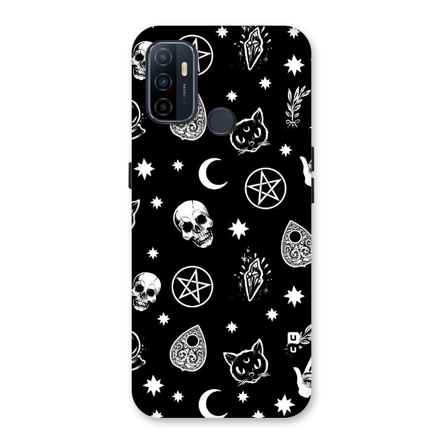 Skull Moon Design Back Case for Oppo A32