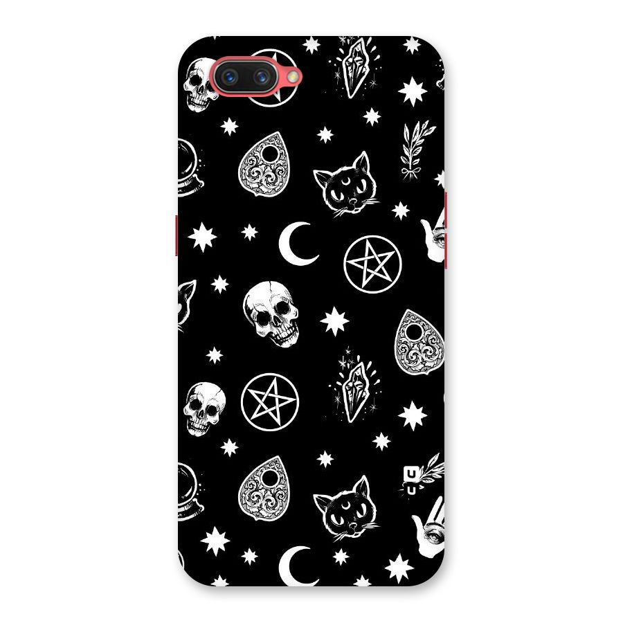 Skull Moon Design Back Case for Oppo A3s