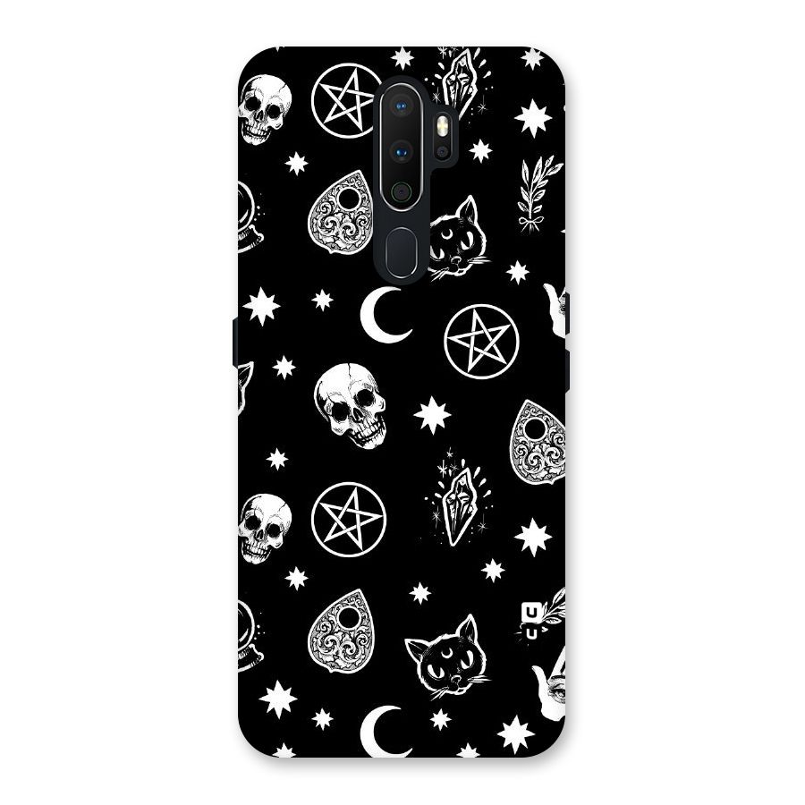 Skull Moon Design Back Case for Oppo A5 (2020)