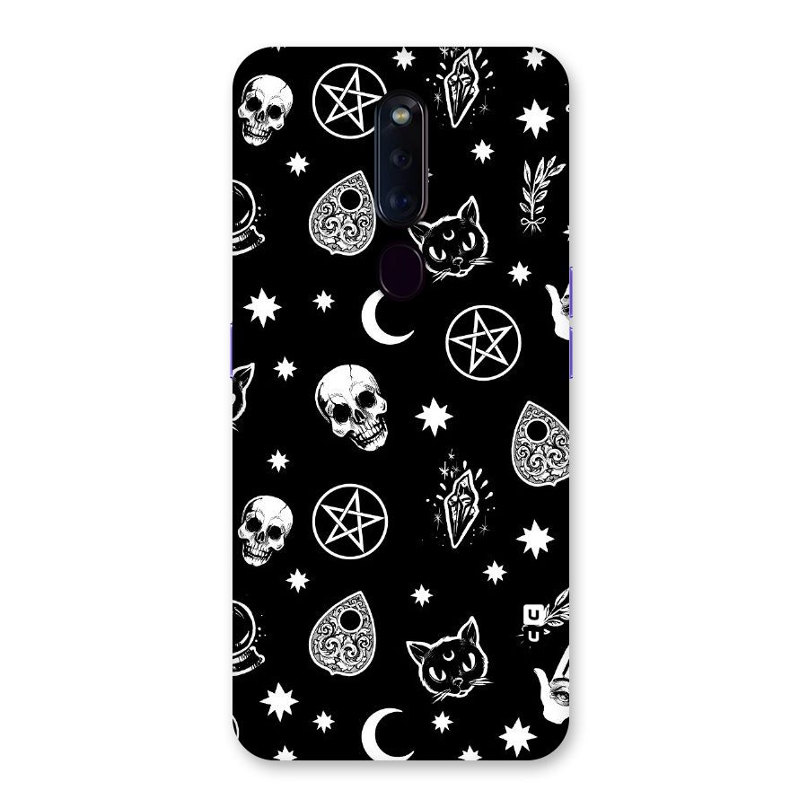 Skull Moon Design Back Case for Oppo F11 Pro