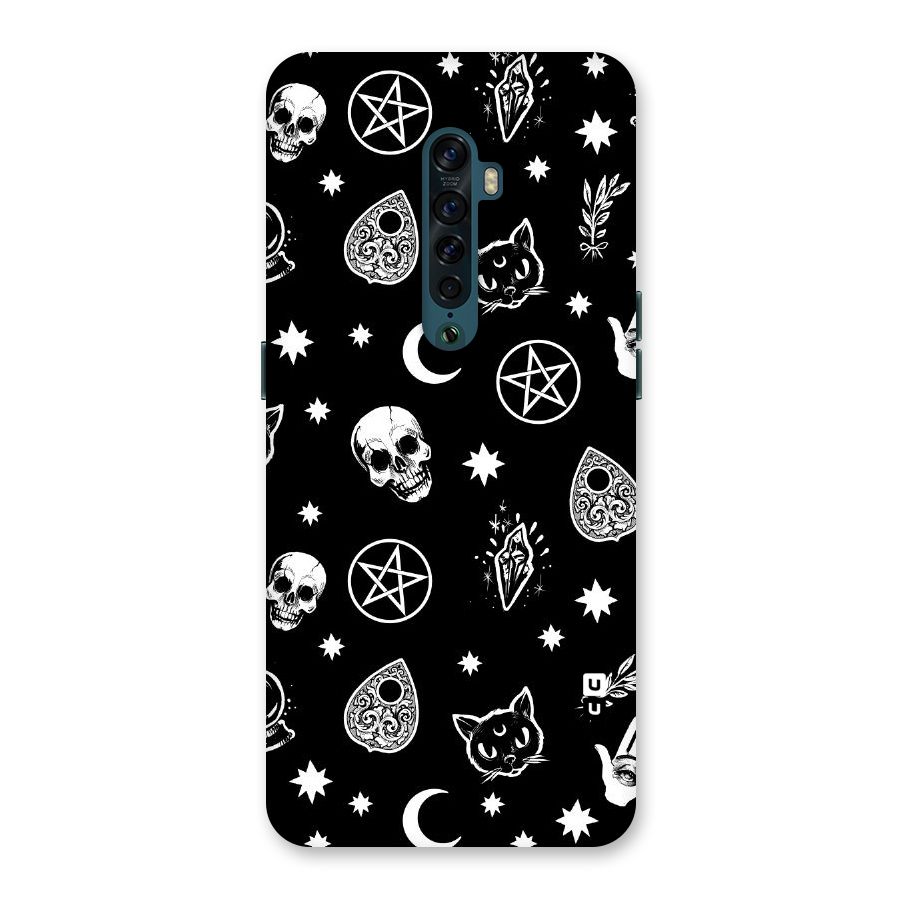 Skull Moon Design Back Case for Oppo Reno2