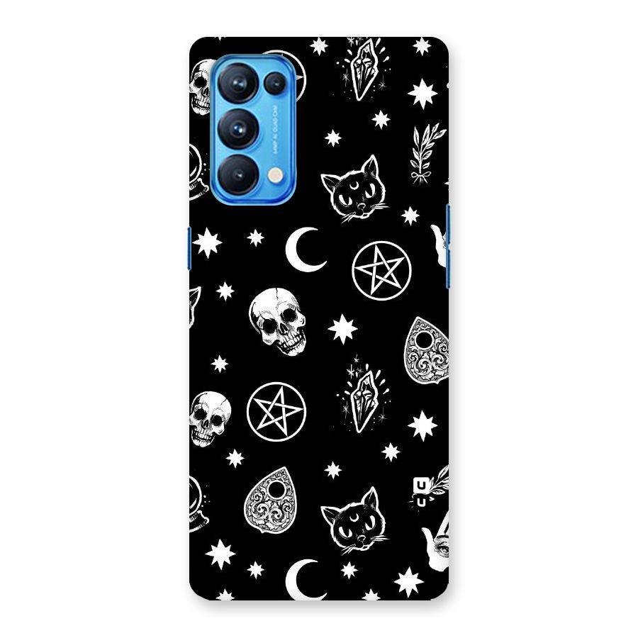 Skull Moon Design Back Case for Oppo Reno5 Pro 5G