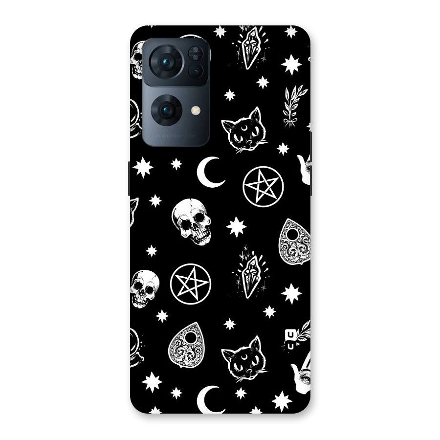 Skull Moon Design Back Case for Oppo Reno7 Pro 5G