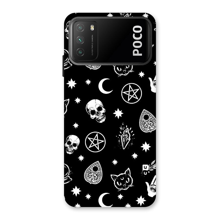 Skull Moon Design Back Case for Poco M3