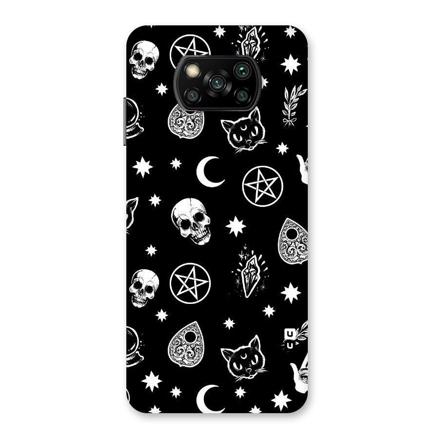 Skull Moon Design Back Case for Poco X3
