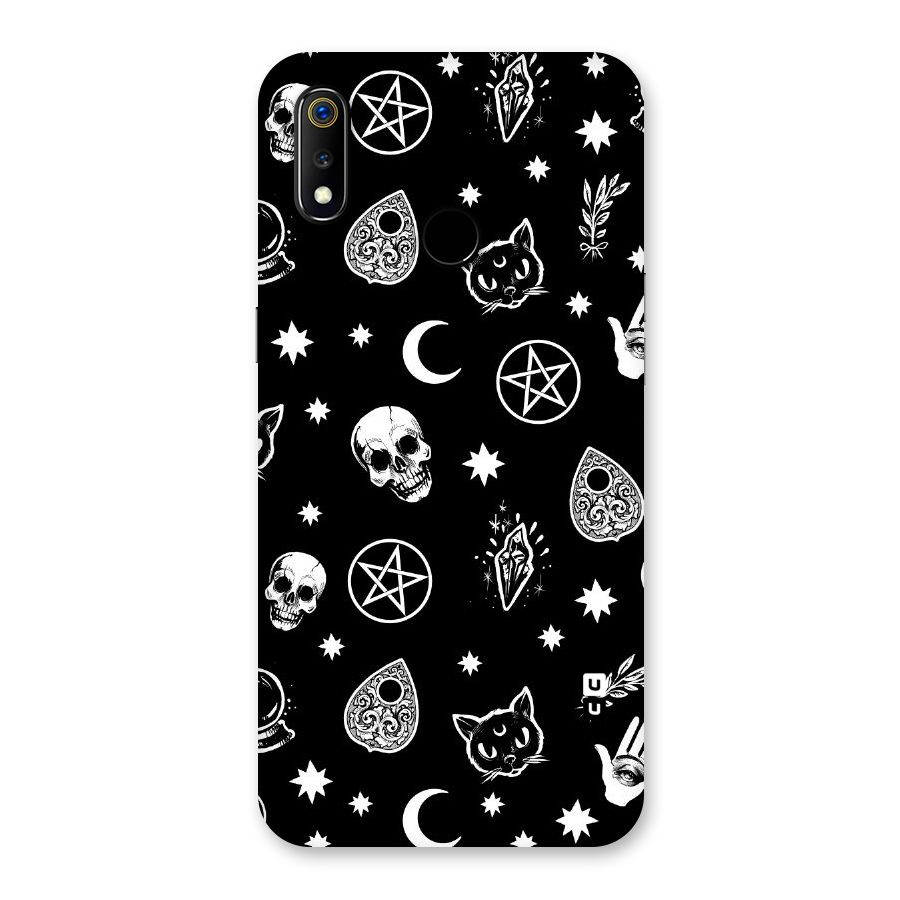 Skull Moon Design Back Case for Realme 3