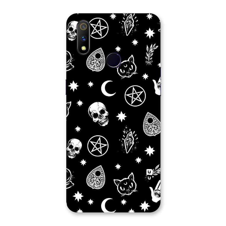 Skull Moon Design Back Case for Realme 3 Pro