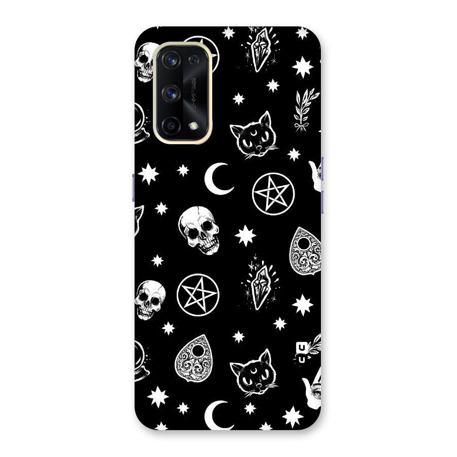Skull Moon Design Glass Back Case for Realme X7 Pro