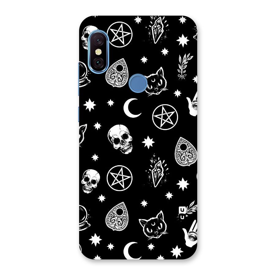 Skull Moon Design Back Case for Redmi Note 6 Pro