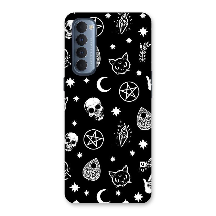 Skull Moon Design Back Case for Reno4 Pro