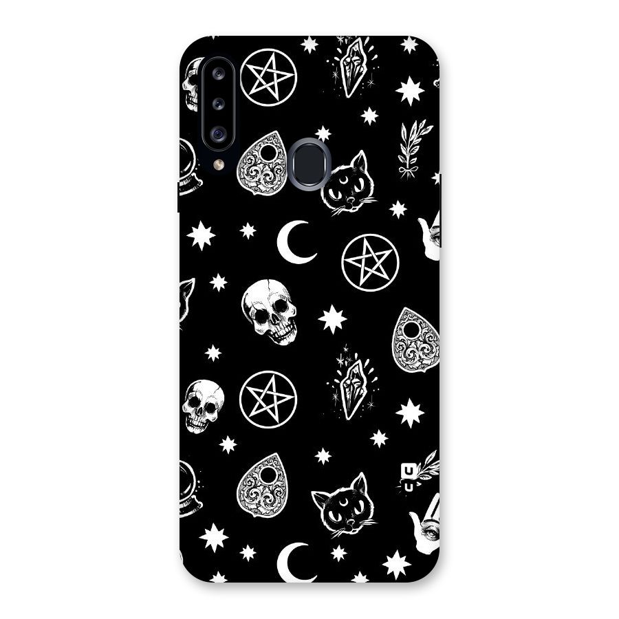 Skull Moon Design Back Case for Samsung Galaxy A20s