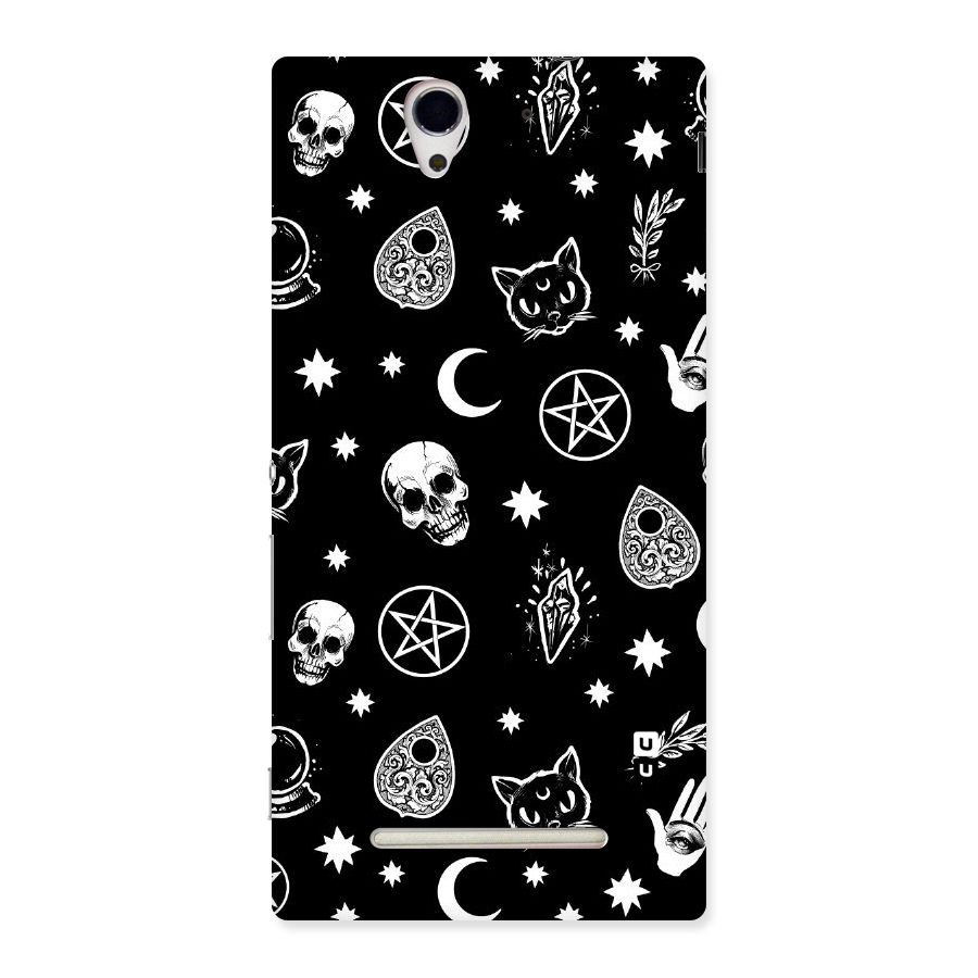 Skull Moon Design Back Case for Sony Xperia C3