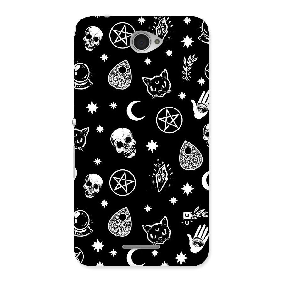 Skull Moon Design Back Case for Sony Xperia E4