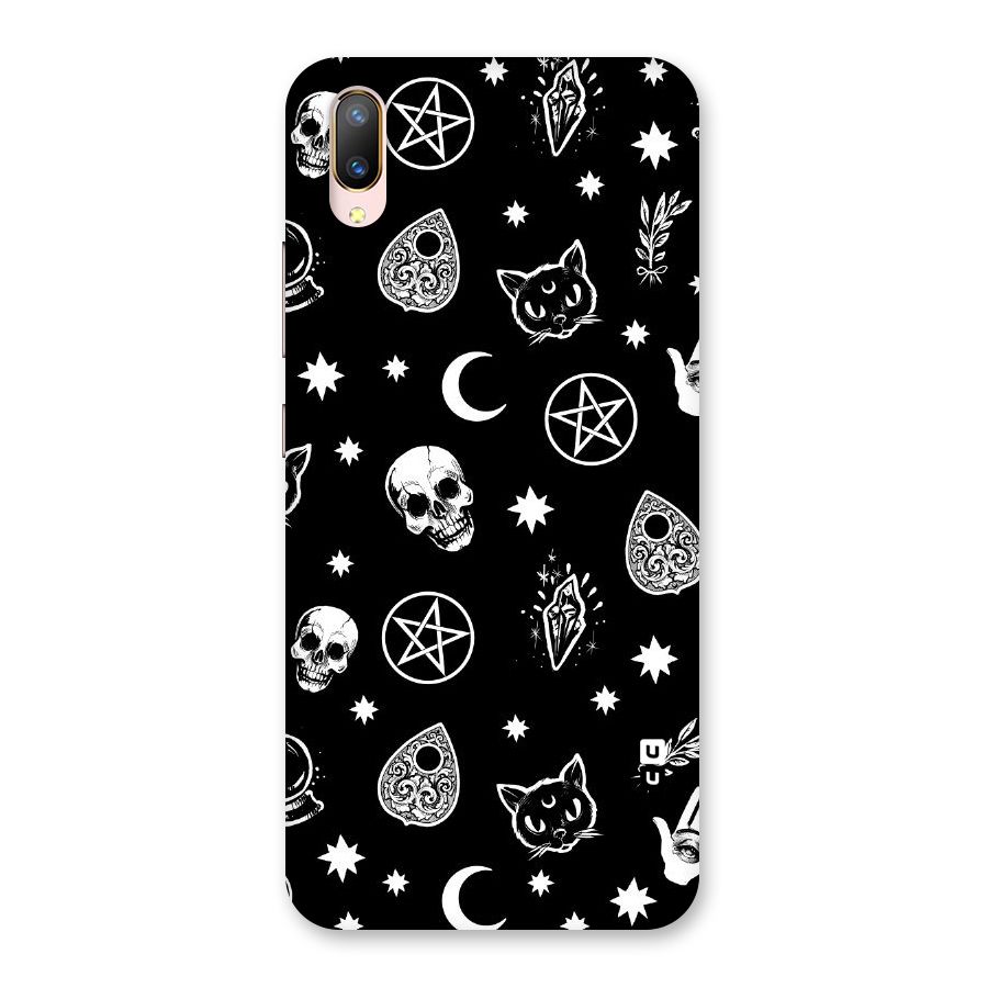 Skull Moon Design Back Case for Vivo V11 Pro