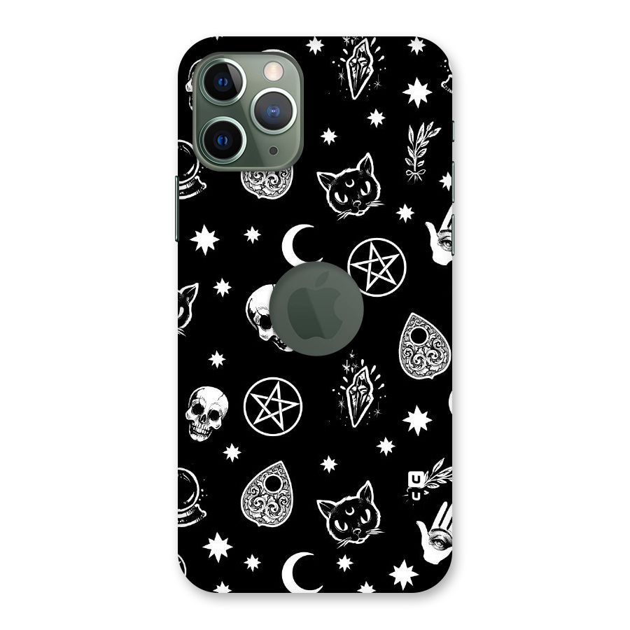 Skull Moon Design Back Case for iPhone 11 Pro Logo  Cut