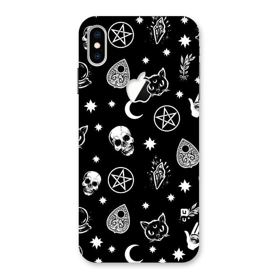 Skull Moon Design Back Case for iPhone XS Max Apple Cut