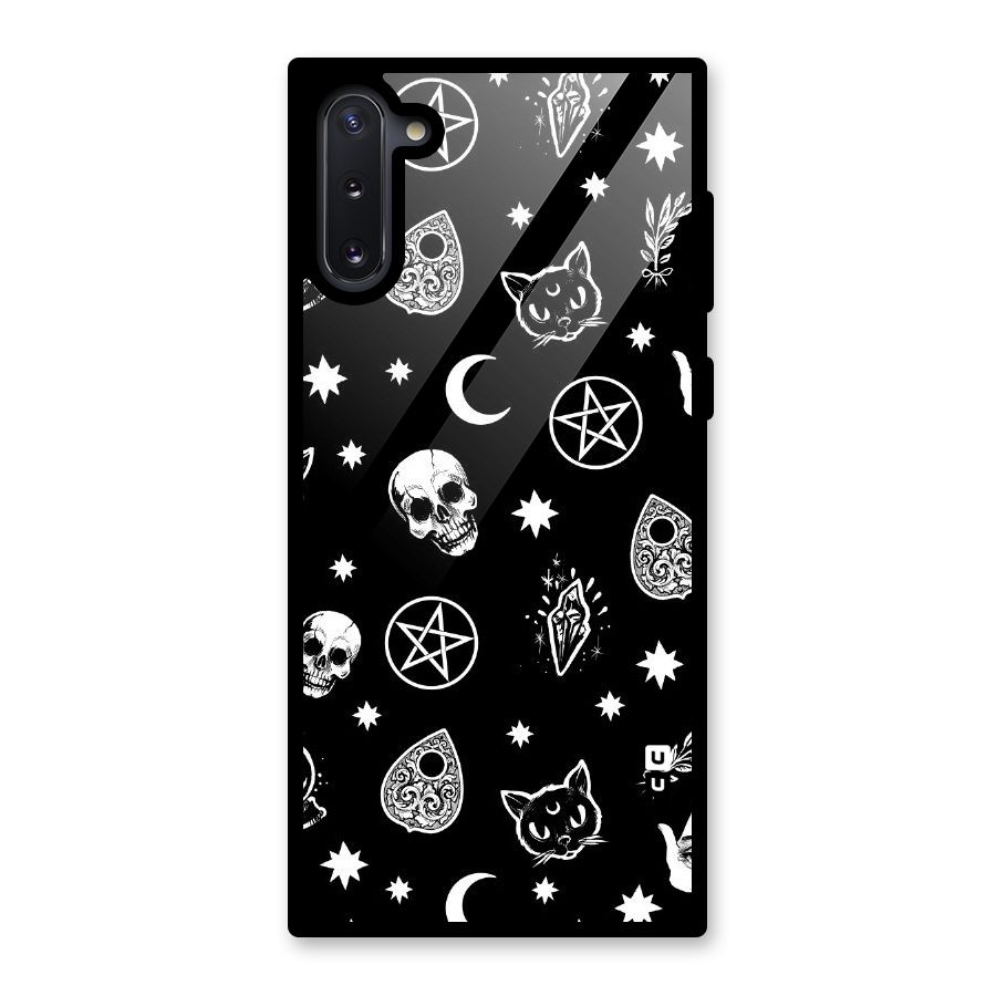 Skull Moon Design Glass Back Case for Galaxy Note 10